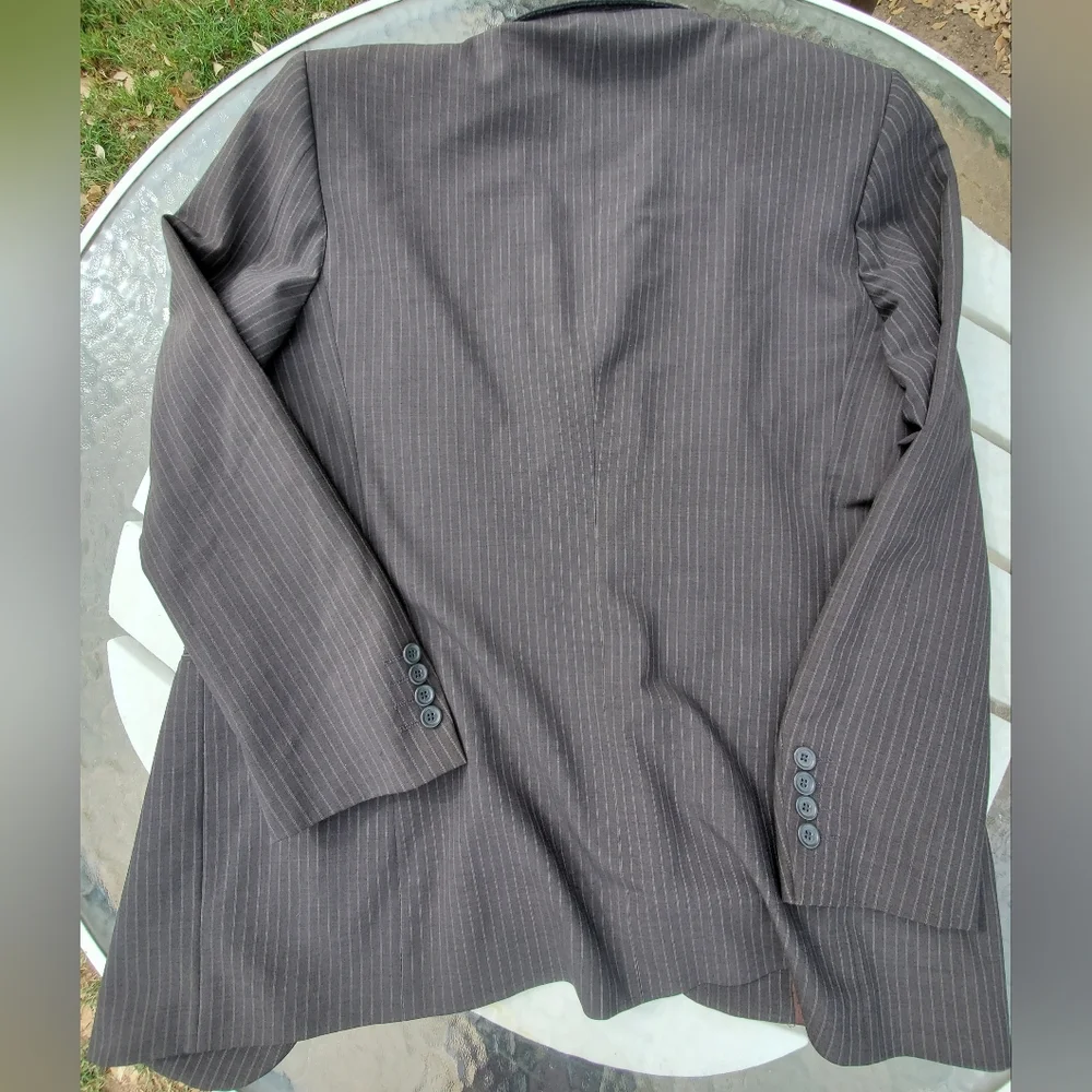 Italian Suit Coat Pinstripe LNC Blazer Tessuti Di Biella 41L (See Measurements)